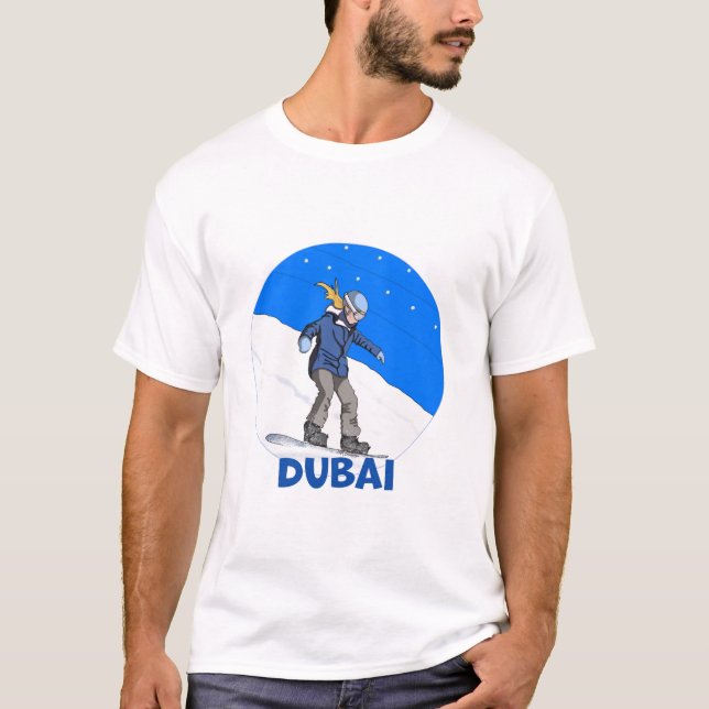 T-shirt Snowboard À Dubaï (Devant)