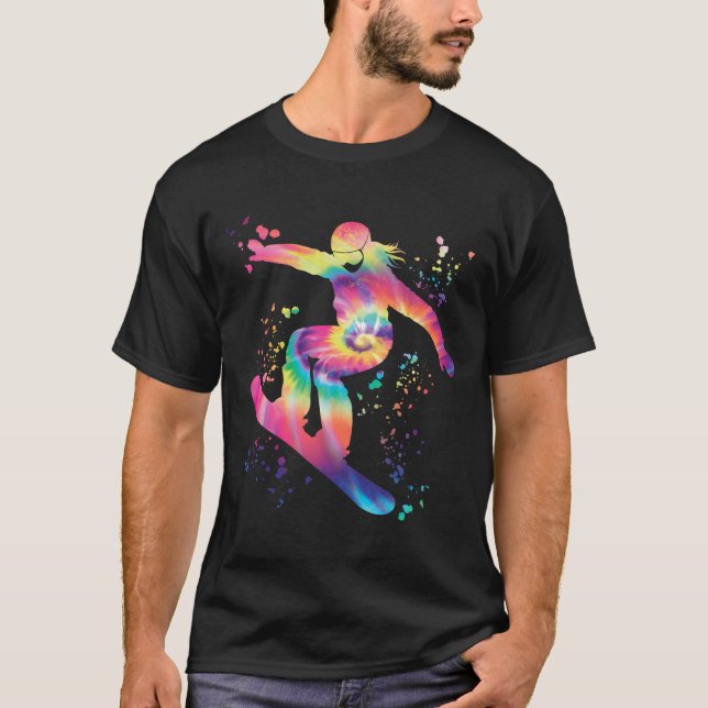 T-shirt Snowboard coloré Snowboard Snowboard (Devant)