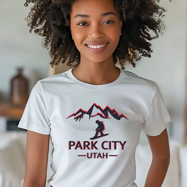 T-shirt snowboard de Park City Utah (Créateur téléchargé)