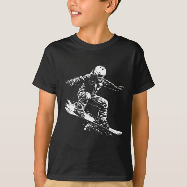 T-shirt Snowboard Dessin Snowboard Slope 1 (Devant)