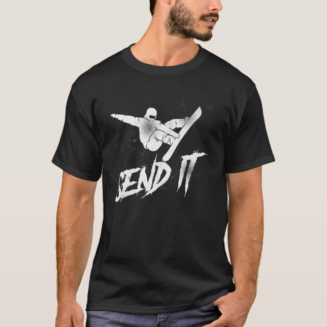 T-shirt Snowboard Envoyer Vintage (Devant)