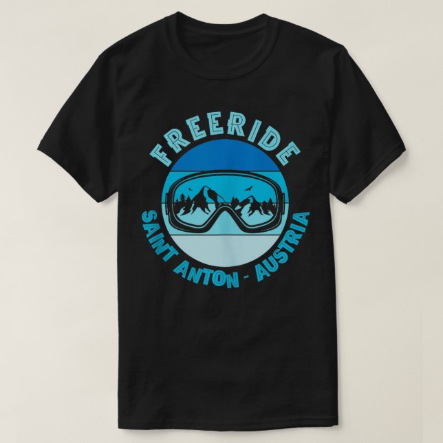 T-shirt Snowboard Freeride Mask St Anton Autriche (Design devant)