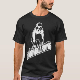 T-shirt Snowboard Grand Shredder Lettres Grand Snowb