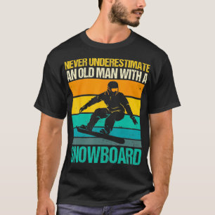 T-shirt Snowboard Granddad Snowboard Hiver Sport Snowboard