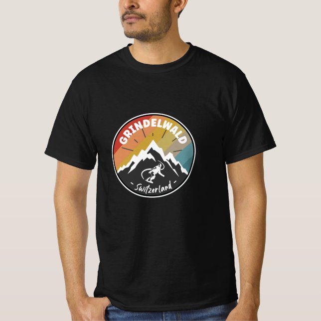 T-shirt Snowboard Grindelwald Suisse (Devant)