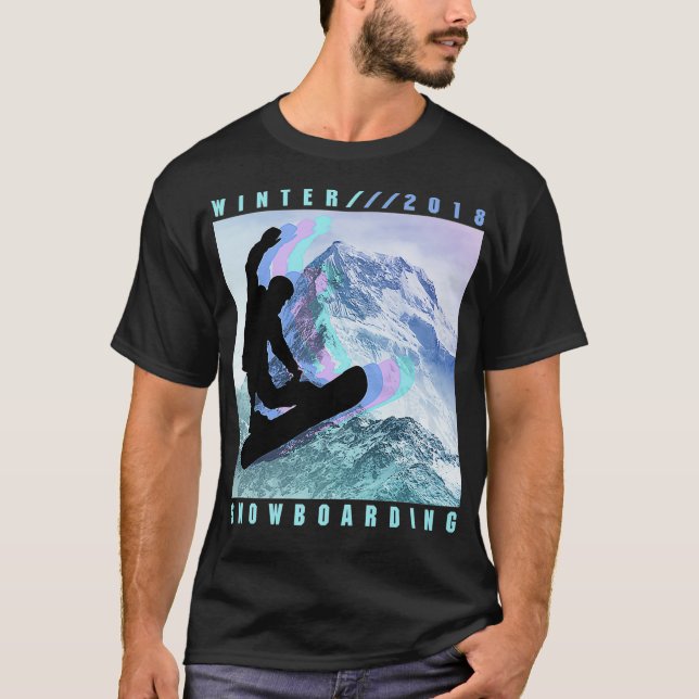 T-shirt Snowboard Hiver 2018 Premium  (Devant)