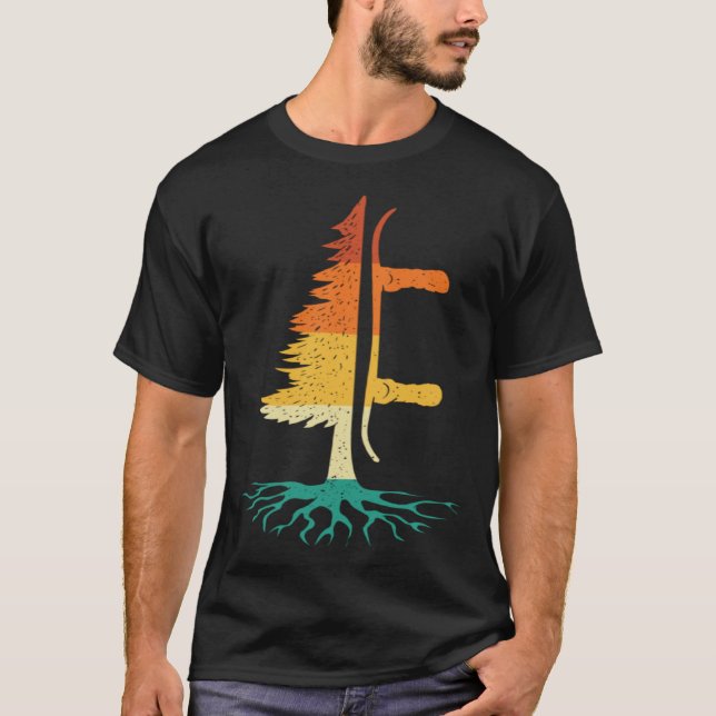 T-shirt Snowboard Pine Tree  Snowboarding Snowboarder Wint (Devant)