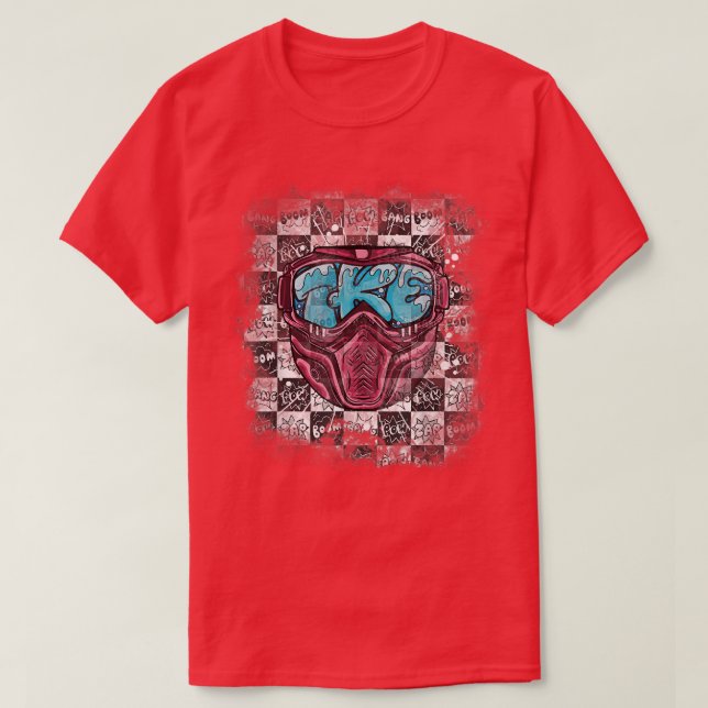 T-shirt Snowboard Rainbow Goggles Skiing Mountain Ape (Design devant)