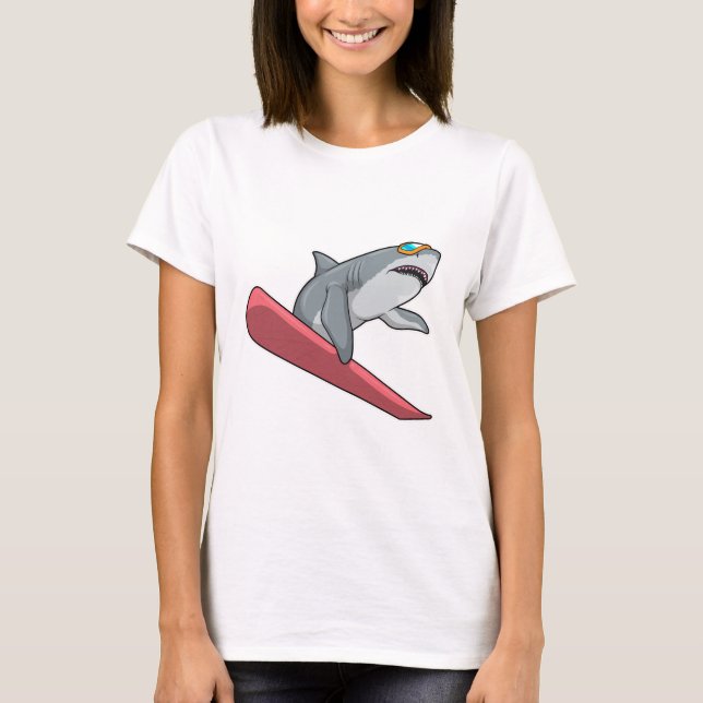 T-shirt Snowboard requin (Devant)
