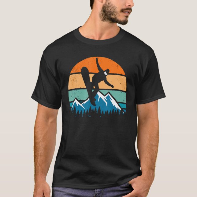 T-shirt Snowboard Retro (Devant)