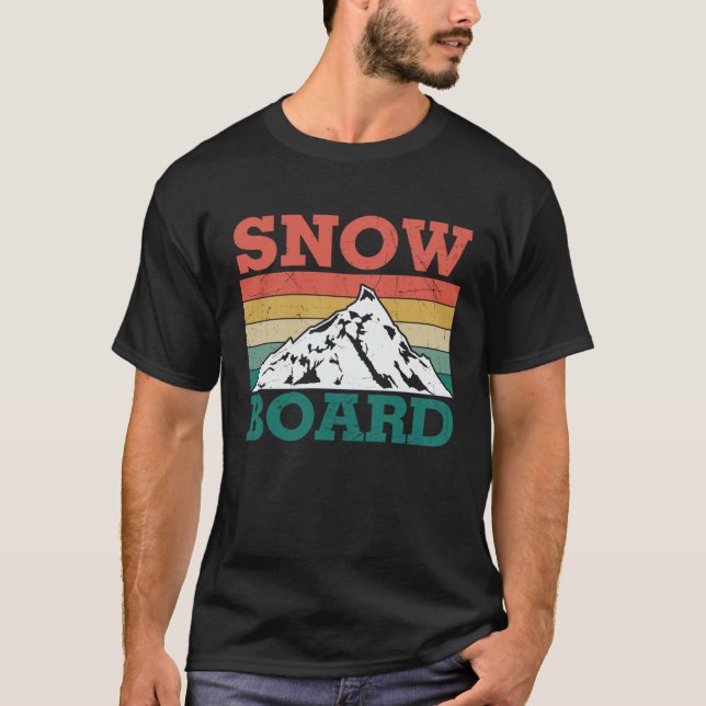 T-shirt Snowboard Rétro Snowboard Vacances Ski Snowb (Devant)