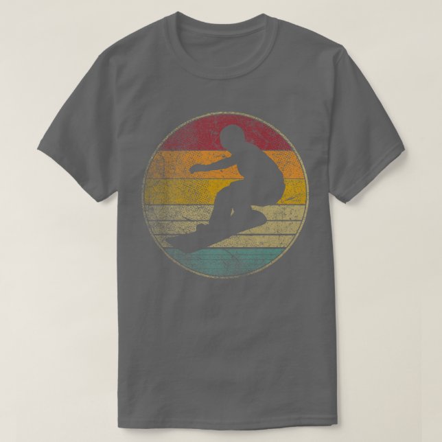 T-shirt Snowboard Ski Vintage (Design devant)