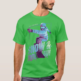 T-shirt Snowboard Snowboard Mountain Graphic 803
