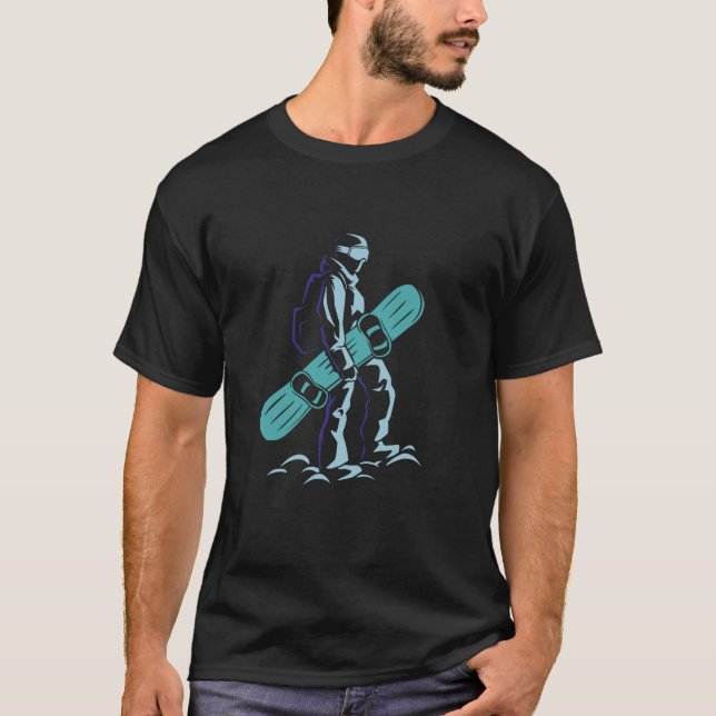 T-shirt Snowboard Snowboard Snowboard Hommes garçons Femme (Devant)