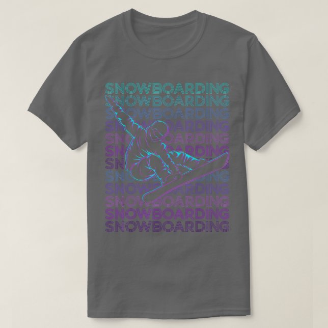 T-shirt Snowboard Snowboard Snowboard Rétro (Design devant)