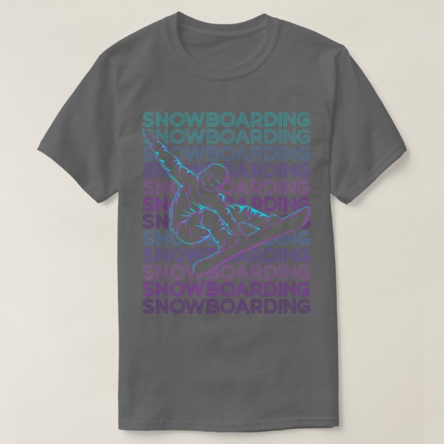 T-shirt Snowboard Snowboard Snowboard Rétro (Design devant)