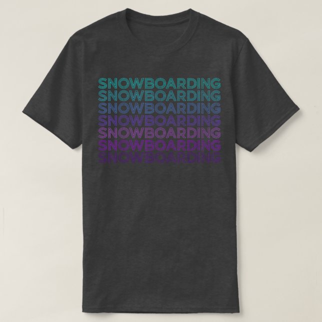 T-shirt Snowboard Snowboard Snowboard Retro (Design devant)