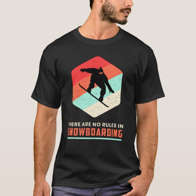 T-shirt Snowboard Snowboard Snowboard Retro Cadeau (Devant)