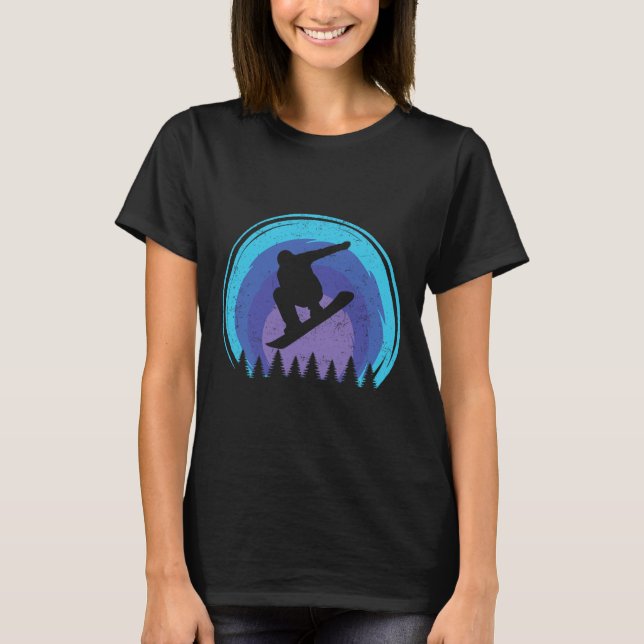 T-shirt Snowboard Snowboard Snowboard Silhouette Grun (Devant)