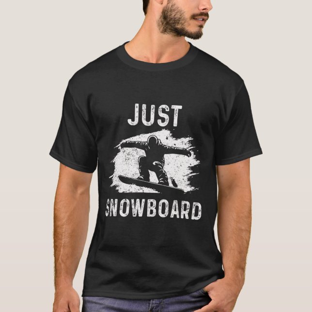 T-shirt Snowboard Snowboard Vintage Just Snowboard (Devant)