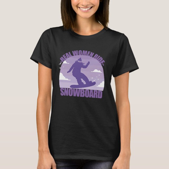 T-shirt Snowboard Snowboarder  funny saying girl (Devant)