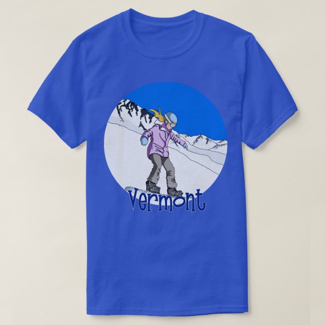 T-shirt Snowboard Vermont (Design devant)