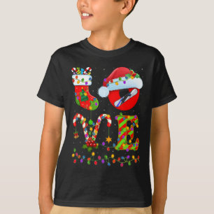 T-shirt Snowboard Xmas Lighting Père Noël Love Snowboard