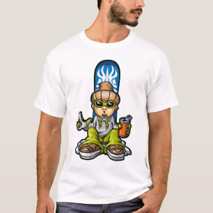 T-shirt Snowboarder and soda