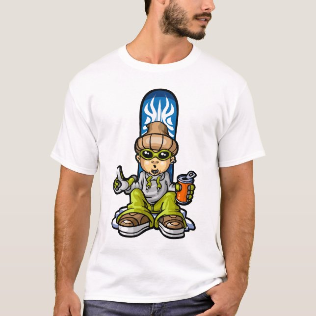 T-shirt Snowboarder and soda (Devant)