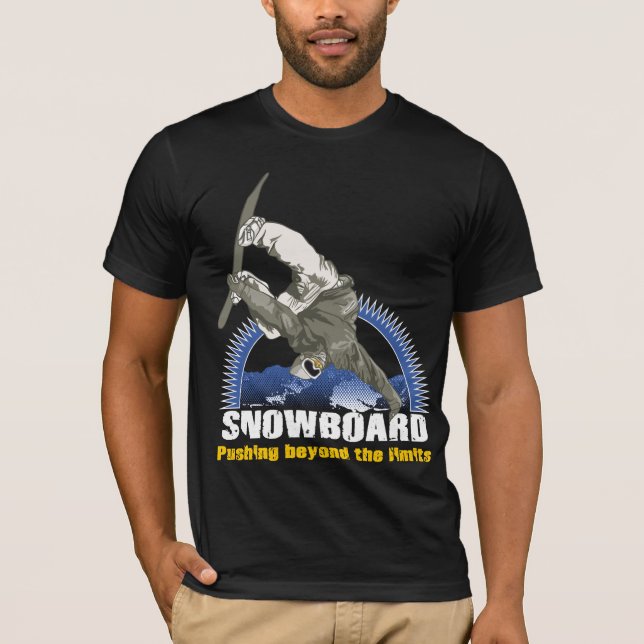 T-shirt Snowboarder and sun (Devant)