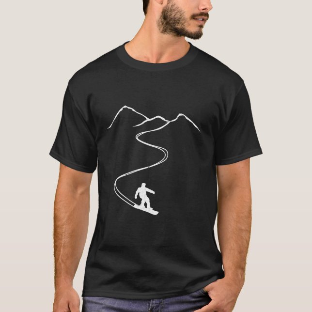 T-shirt Snowboarder Conception Freeride Ski Et Snowboard M (Devant)
