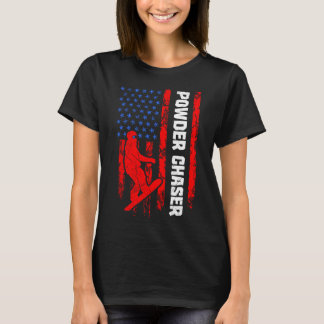 T-shirt Snowboarder en poudre Chaser Drôle Snowboard enfan