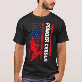 T-shirt Snowboarder en poudre Chaser Drôle Snowboard enfan