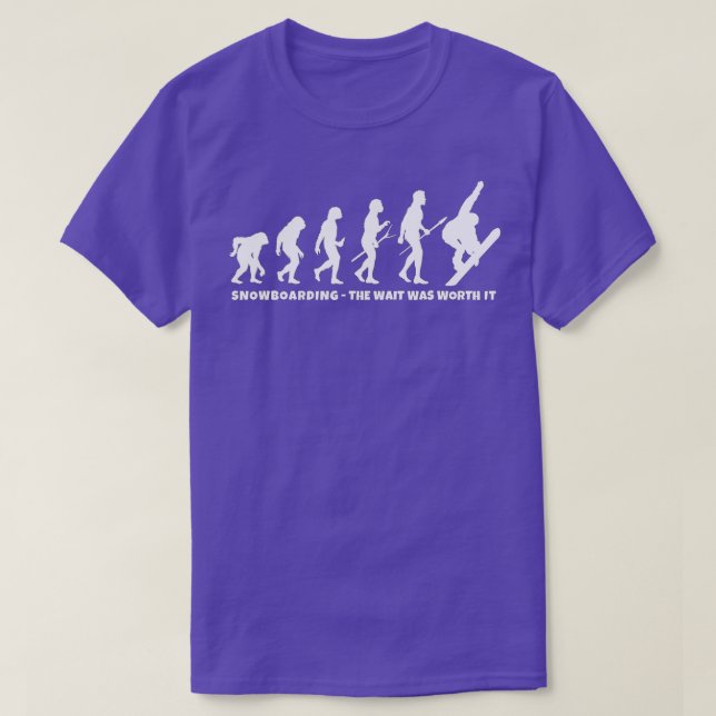 T-shirt Snowboarder Evolution of Snowboarding  (Design devant)