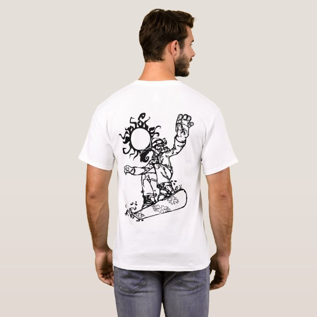 T-shirt Snowboarder Girl (Dos entier)