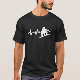 T-shirt Snowboardeur Battement de coeur Snowboardeur