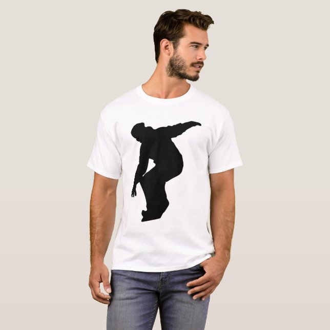 T-shirt Snowboardeur Silhouette (Devant entier)