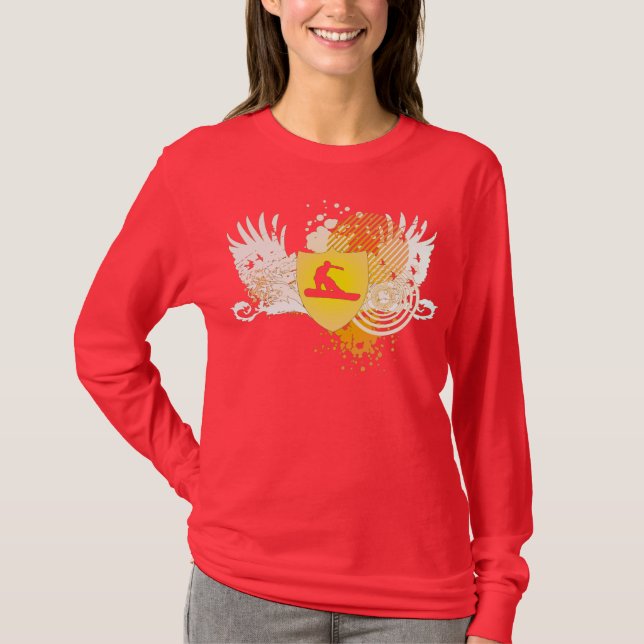 T-shirt snowboarding de haute fidélité. v2. (Devant)