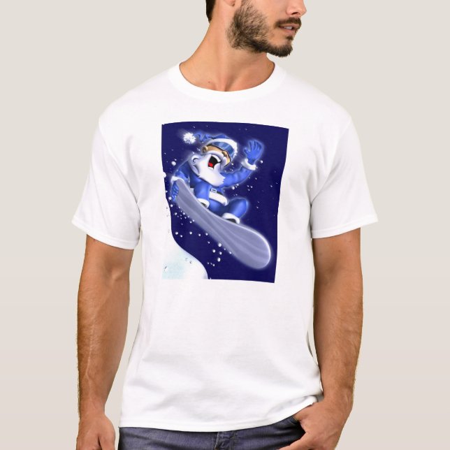 T-shirt Snowboarding Père Noël (Devant)