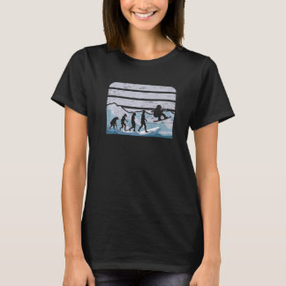 T-shirt Snowboarding Rétro Sports d'Hiver Snowboardeur Spo