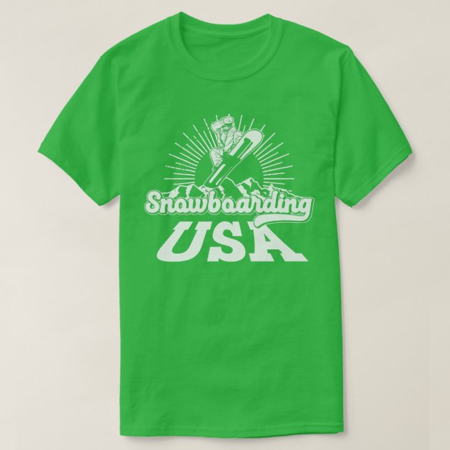 T-shirt Snowboarding USA (Design devant)