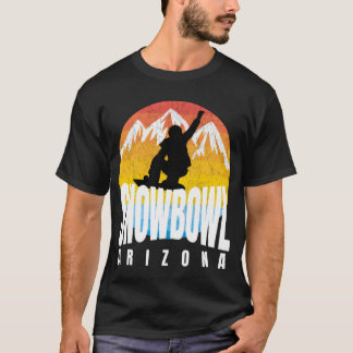 T-shirt Snowbowl Arizona Snowboardeur 70S 80S Ere Snowbowl