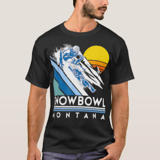 T-shirt Snowbowl Montana Retro Ski