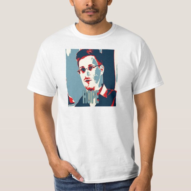 T-shirt Snowden nous donne l'ESPOIR ! ! ! (Devant)