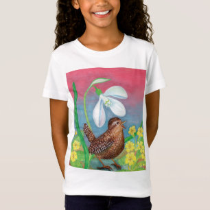 T-Shirt Snowdrop & wrbird & spring Girls