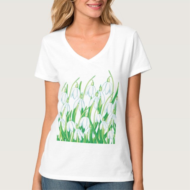 T-shirt Snowdrops de printemps (Devant)