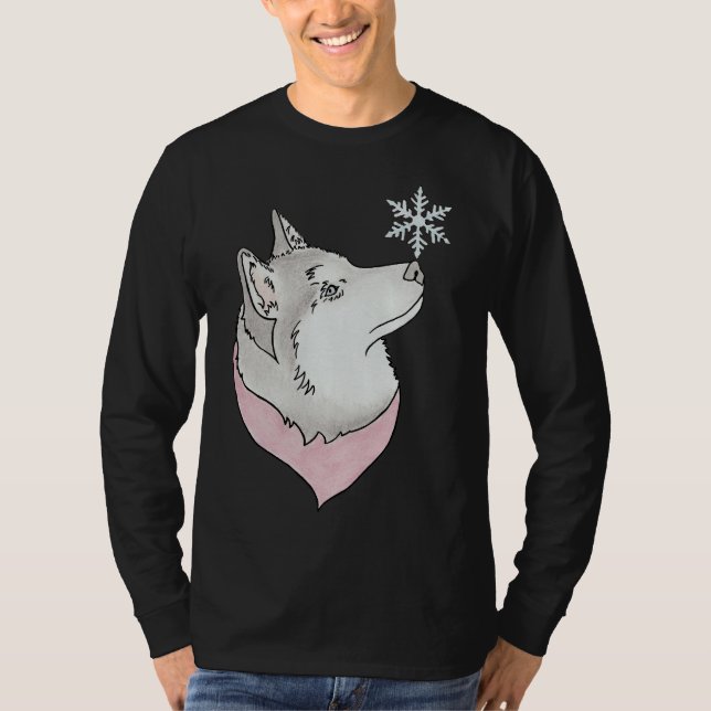 T-shirt Snowflake Husky (Devant)