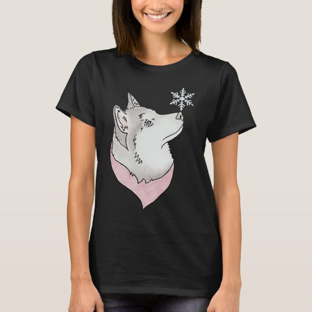 T-shirt Snowflake Husky (Devant)