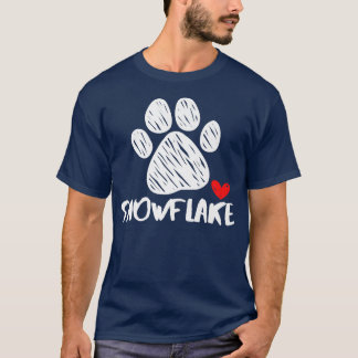 T-shirt Snowflake Nom du chien Chien Chien Chien Chien Chi