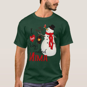 T-shirt Snowflakes vintages Snowman J'Aime Être Appelé Mim